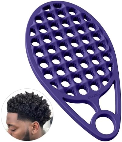 KOUPA Magic Silicone Curly Hair Brush, One Piece Twist Curl Comb for Afro Curls, Washable Hair Tool for Men Women, Purple, 1 Piece by WelcometoKOUPA