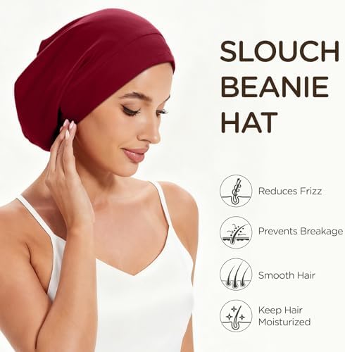 2Pcs Satin Lined Bonnet for Sleeping for Women Men - Image 3