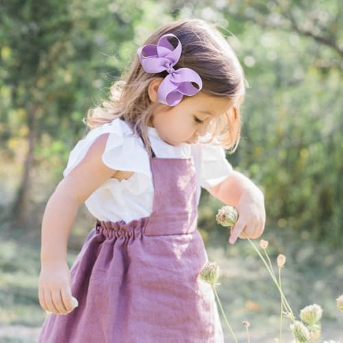 Oaoleer 40 Colors 4.5" Hair Bow Clips for Girls Tolddler Hair Accessories - Image 3
