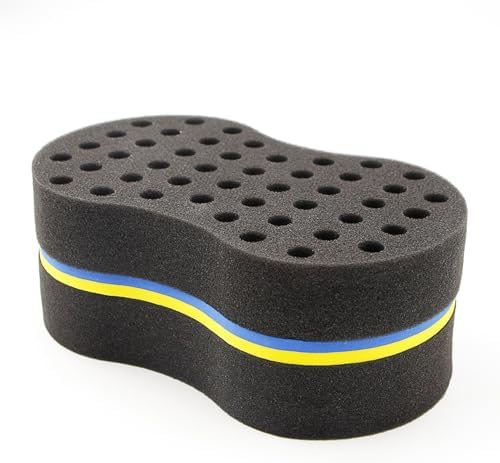 RioRand Double Sided Twist Hair Sponge, Extra Thick 85-90 Shore A Hardness, Large Curl Sponge for Short 4B/4C Coily Afro Hair, for Men Women Home & Barber Use(Flat-1PC) by RioRand