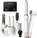 Hair Dryer Brush Set 5 in 1, Hot Air Styler Hair Care Air Curling Wrap Air Curler, Round Brush Blow Dryer Curling Iron Hair Styling Tools Gift for Dry,Volumize, Straight,Curl,110-120V by OKWRAP
