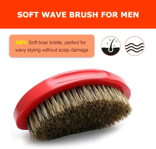 Soft Wave Brush for Men 360 - LexRory Curved Boar Brushes for Wavy Hair - Image 2