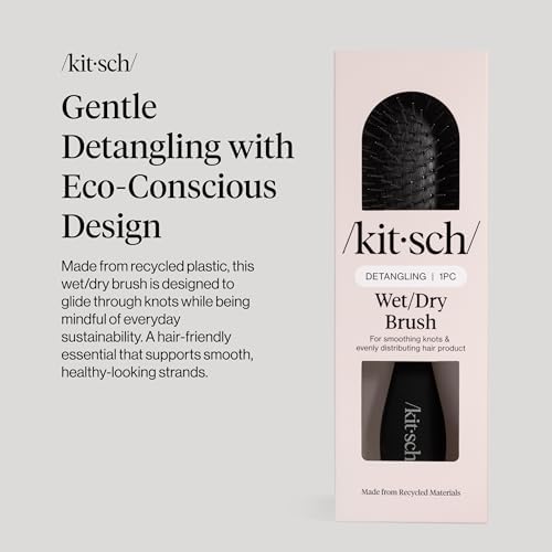 Kitsch Wet Dry Brush Detangler – Hair Brush for Women - Black - Image 2