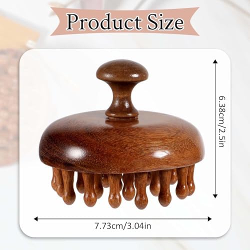 Wooden Scalp Massager & Hair Scrubber, Two-Piece Set - Image 2