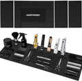 Magnetic Barber Mats for Clippers, Large 4-Piece Modular Barber Station Organizer with 5 Strong Magnets, Non-Slip Magnetic Tool Mat for Professional Barber Shop & Salon Accessories by HAPPYPOSH