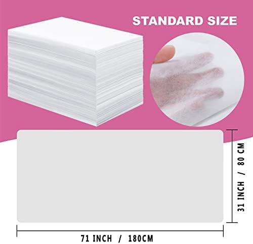 Disposable Bed Sheets 200 Pcs 31" x 71" Massage Table Sheets Non Woven Fabric SPA Bed Cover Breathable for Massage Beauty Tattoos(White) - Image 4