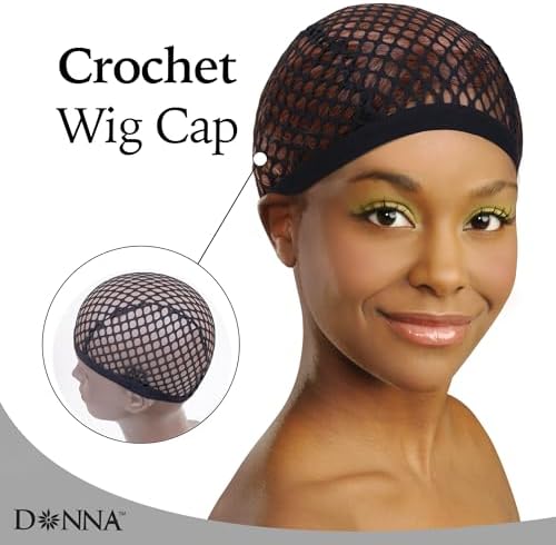 DONNA Crochet Wig Cap with Combs - Large Hole Design, Essential Hair Accessories, Comfortable Hair Bonnet for Sleeping, Secure Fit for All Types, Versatile and Durable - Image 5
