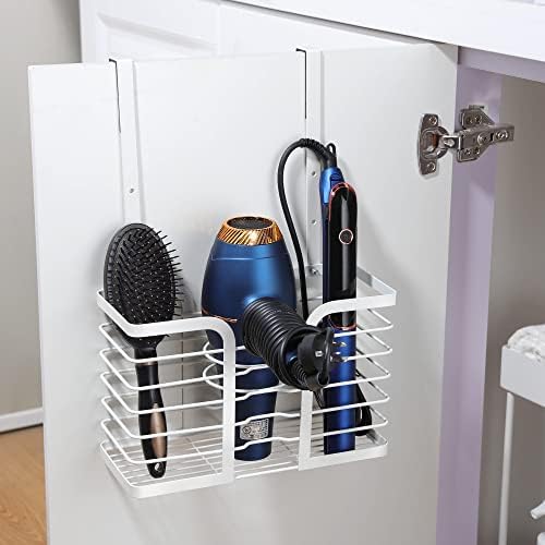 YIGII Hair Dryer Holder Adjustable Height - Hair Tool Organizer White Bathroom Organizer Hot Styling Tools Storage for Hair Dryer, Flat Iron, Curling Iron, Straightener - Image 4