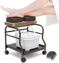Elitzia Pedicure Cart with Wheels & Leg Pads, Salon Trolley Nail Foot Care by ElitziaCare