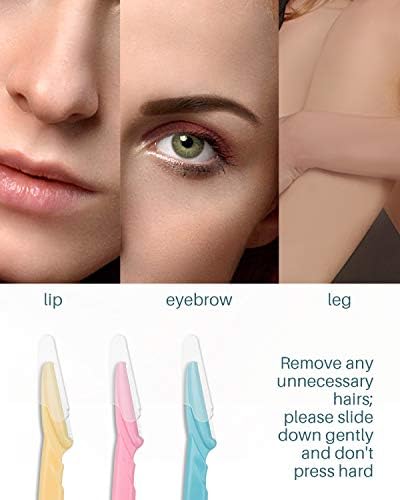 MoHern Dermaplane Razor, 60 Pcs Face Razors for Women and Men, Multipurpose Eyebrow Razor, Dermaplaning Tool for Face by MoHern, Multi-Color (60 Pcs) - Image 6