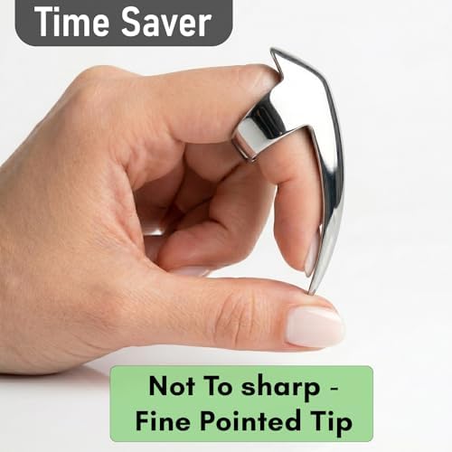 My Hair Tools Hair Parting & Sectioning Ring – Stainless Steel Finger Braiding Pick Tool for Dreadlocks, Wigs, Weaves, Hair Extensions – Quick Install Styling Tool for Salon & Home Use (Silver) - Image 4