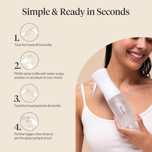 Kitsch Large Continuous Spray Bottle for Hair – White, 180ml - Image 7