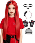 5pcs Red Girls Princess Costume Cosplay Wig for Halloween JZ064 by JMZIVIEE