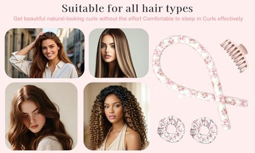 Satin Heatless Hair Curler Set Jumbo Flexi Rods Overnight With 2 Scrunchies - Image 5