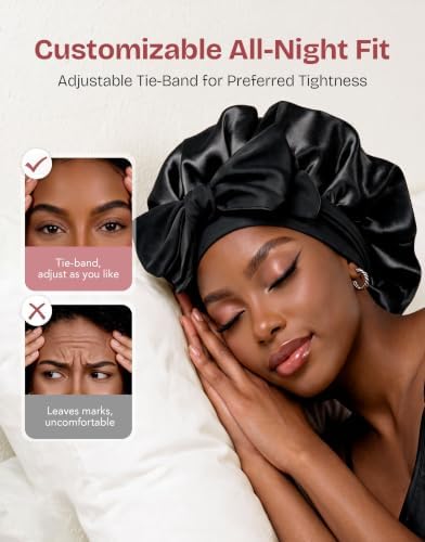 EverFoams Satin Curly Hair Bonnet for Sleeping Anti-Frizz - Image 5