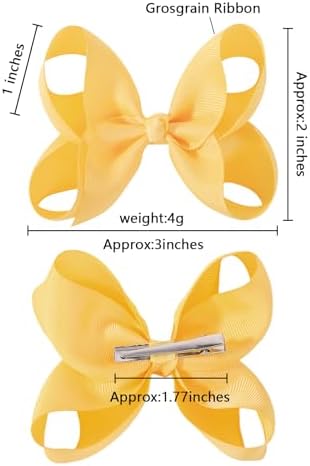 20PCS 3'' Hair Bows for Girls Toddlers, Grosgrain Ribbon Hair Bows with Alligator Clips, Toddler Hair Accessories for Toddlers Baby Girls Kids Teens (10 Colors in Pairs) - Image 3