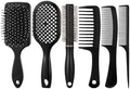 6Pcs Hair Brushes for Women Hair Comb Set Detangler Brush for Men and Women Wet Dry Curly Straight Hair by ProSuites