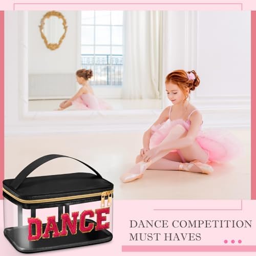 Geetery Medicine Pill Bag Clear Cosmetic Makeup Bag with Zipper Black - Image 6