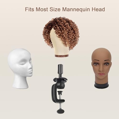3PCS Wig Mannequin Head Stand,Wig Head Stand Clamp,Mannequin Head Holder - Image 2