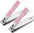 Makartt 2-Pack Pink Nail Clipper Set for Thick Fingernails & Toenails by Makartt