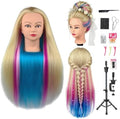 Mannequin Head with Hair 28" Doll Head for Hairdresser & Tripod Stand by Opini