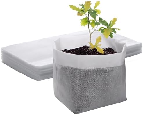 GREANER Biodegradable Plant Pots, 15.7"x14.2" Non-Woven Seedling Nursery Bags, 20-Pack Durable Garden Bags for Vegetable, Flower, Plant Grow by GREANER