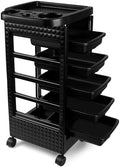 Roixeeds Salon Trolley Cart with Wheels and 5 Drawers, Salon Rolling Cart for Hair Stylist by Roixeeds