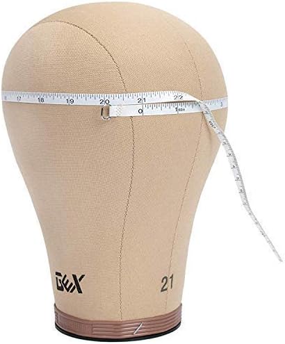 GEXWORLDWIDE GEX 24" Canvas Cork Wig Block Mannequin Head for Wig Making Drying Styling Display with Table C Clamp Stand Holder (Light Brown 24") - Image 3