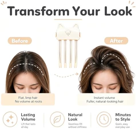Wireless Heated Root Volumizer Clip, Beige - Image 3