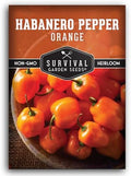 Orange Habanero Seeds for Planting – Survival Garden Seeds (1 Pack) by SurvivalGardenSeeds