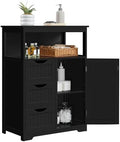 Yaheetech Large Freestanding Bathroom Storage Cabinet with 3 Drawers, Black by Yaheetech