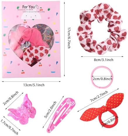 Rosvia Hair Accessories for Toddler Girls,463 Pcs Colorful Hair Ties Set with 26 Pcs Hair Clips,Cute Scrunchies,Butterfly Hair Clips,Ideal Gifts for Girl - Image 2