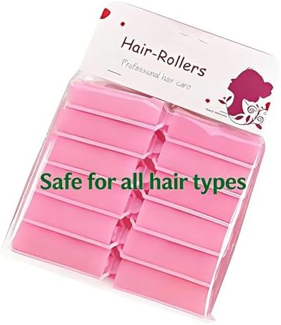 Foam Hair Rollers, 12-Pack 2.4 Inch Soft Heatless Sleep Curlers - Image 4