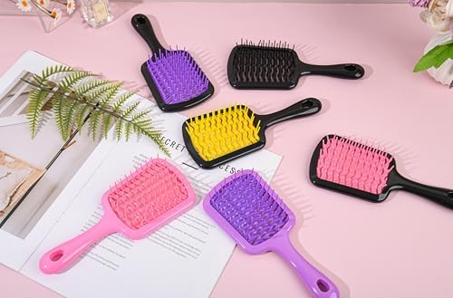 Detangling Brush for All Wet or Dry Hair Types, Pain-Free Brushing Durable, DuoFlex Anti-Static Bristles, Lightweight Handle, Vented Wave UltraFlex Hair Brush(Pink) - Image 4