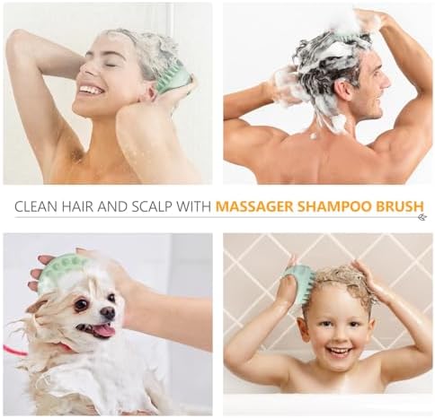 Sndyi 2 Pcs Scalp Massager Shampoo Brush, Scalp Scrubber with Soft Silicone Bristles, Scalp Exfoliator for Dandruff Removal, Scalp Massager for Hair Growth, Wet Dry Hair Brush for Scalp Care - Image 6
