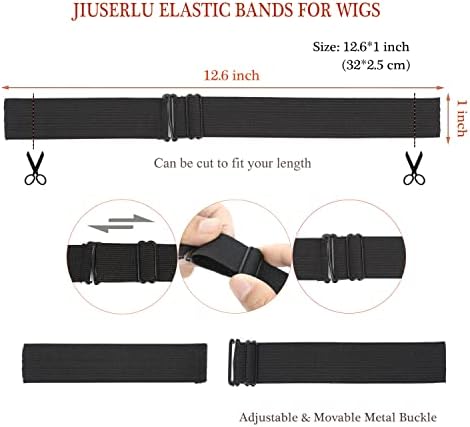 Adjustable Elastic Bands Straps For Wigs (Black/6pcs) - Image 3
