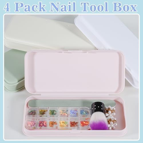 4PCS Plastic Personal Storage Box for Nail, Implement Box (B-multicolor) - Image 6