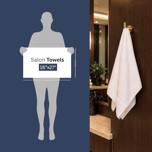 Bulk 72-Pack Professional Salon Spa & Wellness Towels, 16" x 27", White - Image 2