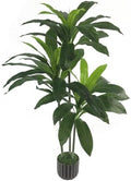 4FT Artificial Dracaena Tree with Black Pot, Large Faux Plants Indoor by Unknown