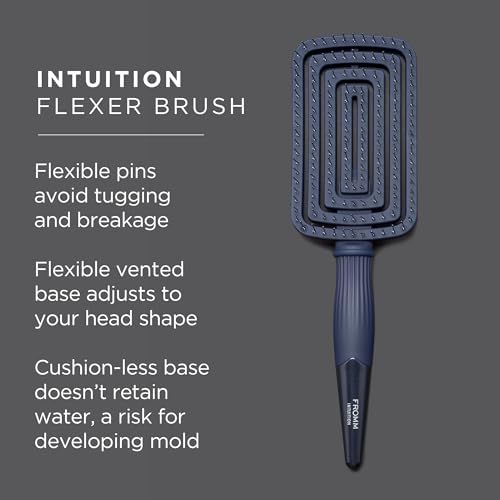 Fromm Intuition Flexer Vent Brush, Flexible Wet & Dry Detangling Hairbrush for Breaking Up Curls, Scalp Massage, & Reducing Breakage, Vented Easy to Clean Design & Ball-Tipped Pins for All Hair Types - Image 2