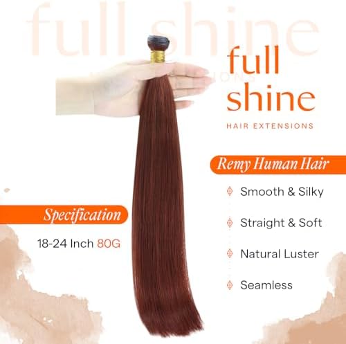 Full Shine Genius Weft Hair Extensions for Party 18 Inch 80g - Image 2