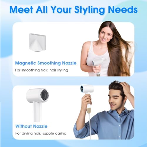 KARFUN 110000RPM Ionic Hair Dryer, Positive & Negative Ion Tech (White) - Image 6