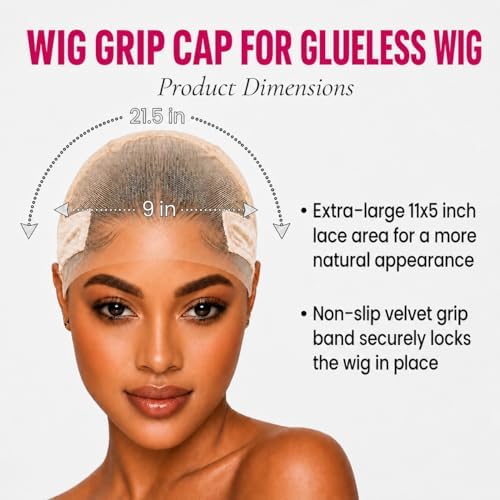 Max Wig Grip Cap 11x5 HD Transparent Lace Wig Cap for Glueless Wig - Image 2