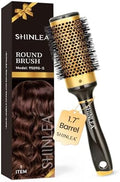 Round Hair Brush for Blow Drying, Aluminium Curly Hair Brush, Hairbrushes for Women Professional Curling, Straightening, Add Volume and Shine (1.7 inch Barrel, 2.5 inch with Bristles) by SHINLEA