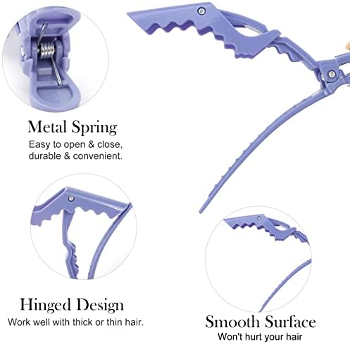Ondder Colorful Alligator Sectioning Hair Clips, 24 Pack Large Hair Styling Accessories for Coloring, Cutting, and Salon Use - Women, Men, and Teens - Image 3