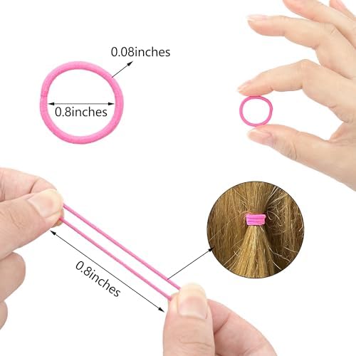 CÉLLOT 360PCS Small Hair Ties,2cm in Diameter Rubber Elastic Ties for Baby - Image 2