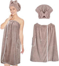SUNLAND Microfiber Women Bath Towel Wrap & Hair Drying Towel Set, 32"x60" by SUNLAND