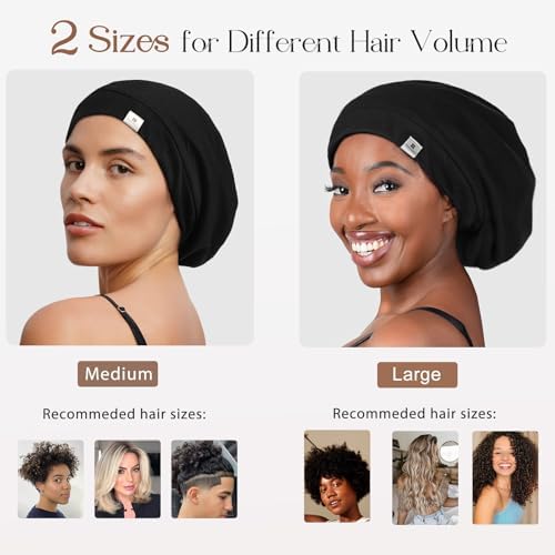 YANIBEST Slouchy Beanie Hat Satin Lined Sleep Cap Chemo Headwear Caps - Image 5