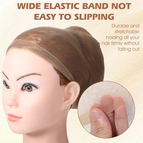 36Pcs Invisible Wig Caps, Ultra Thin Wig Caps for Women Nude Lace Front Wigs Cap Stretchy Stocking Wigs Cap for Parties Weddings Graduations Cosplay Halloween - Image 4
