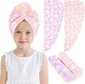 FIOBEE Microfiber Hair Towel Wrap for Kid Girls Rapid Drying Hair Turbans by FIOBEE